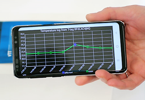 Temperature monitoring with a smart sensor